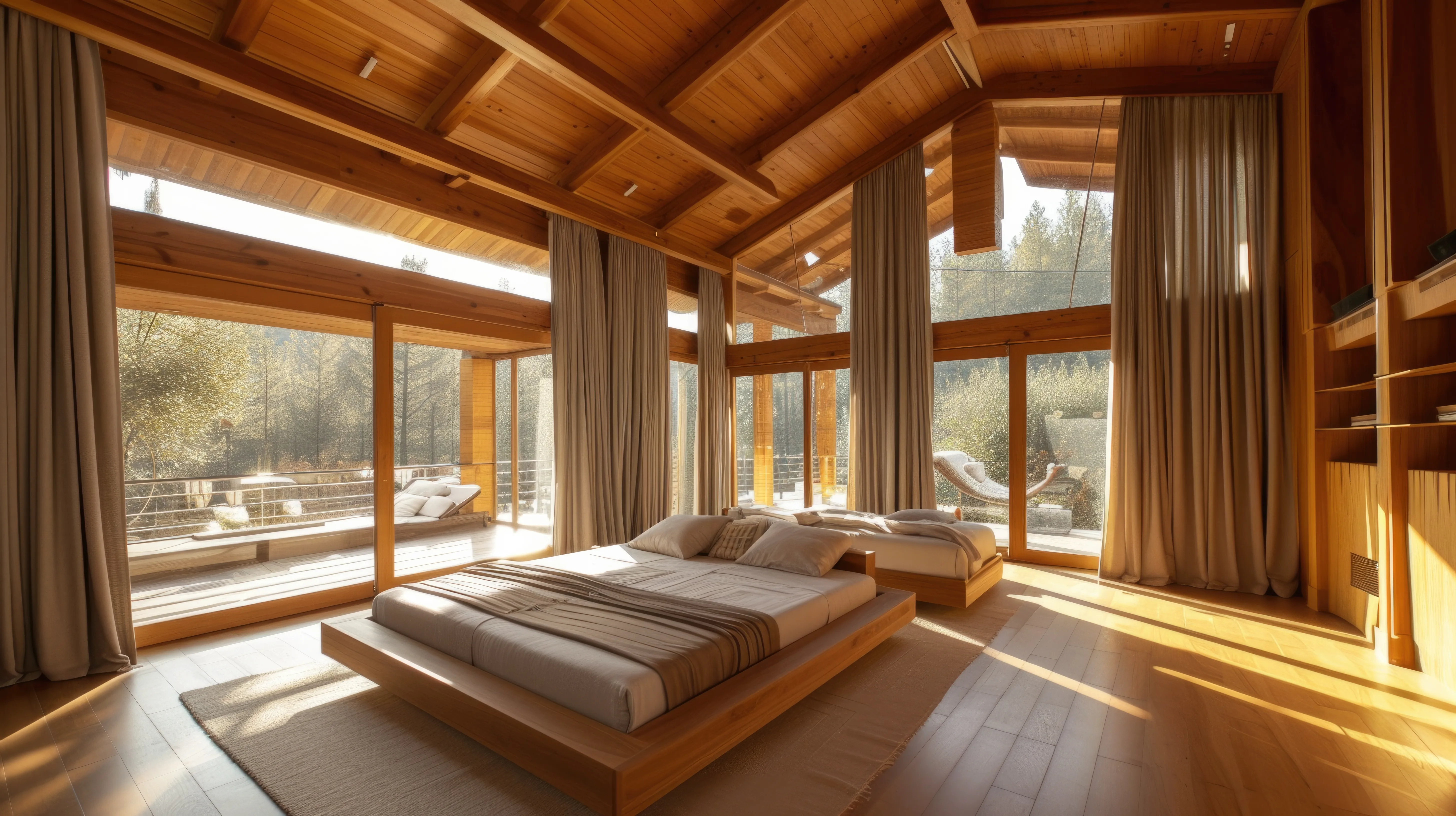 Wooden House Interior Lounge